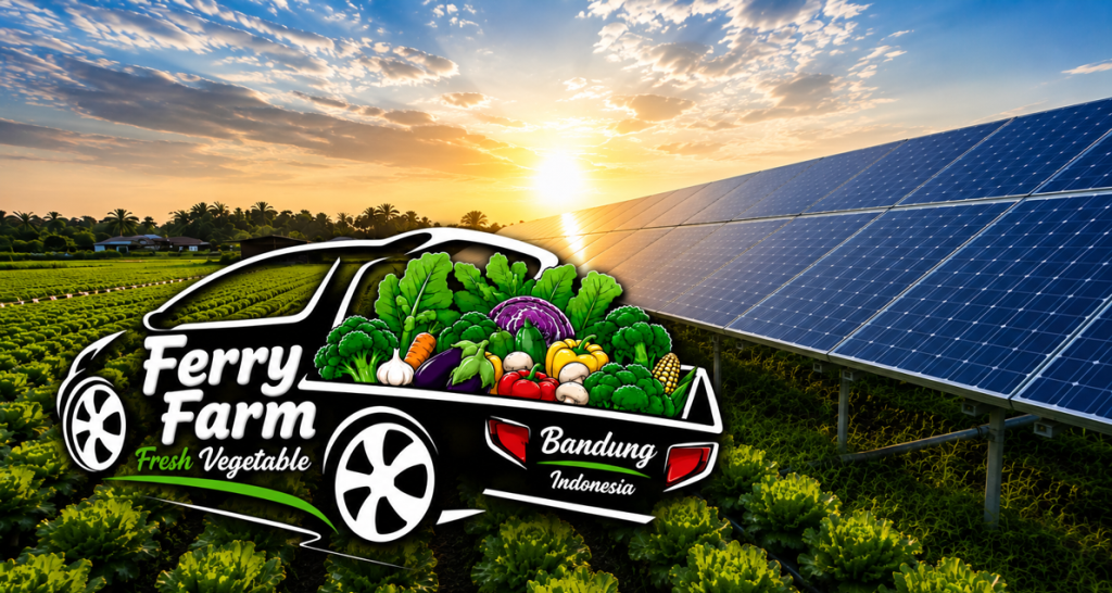Kebun sayuran hidroponik Ferry Farm Fresh saat panen pagi hari
